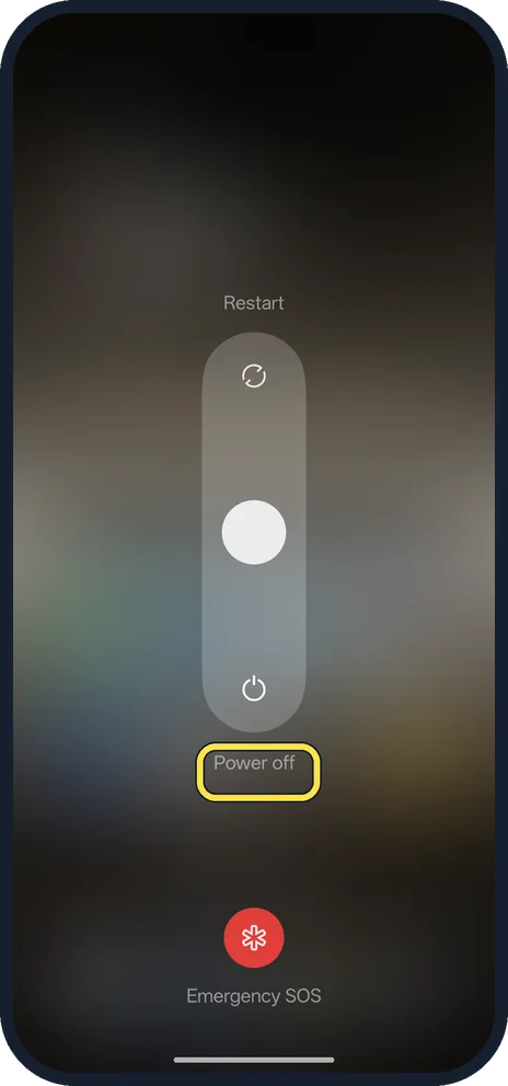 Android screenshot: Or swipe down to turn off