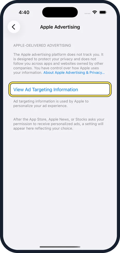 iPhone screen: See what Apple uses about you