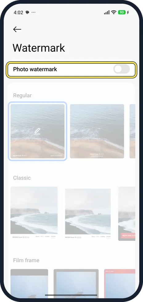 Android screenshot: Turn it off