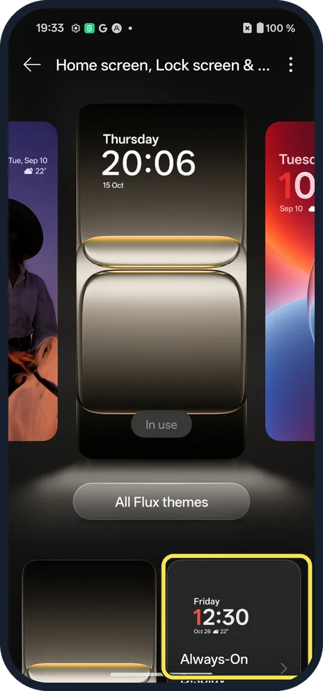 Android screenshot: Tap the Always-On Display tile