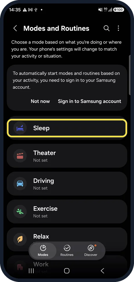 Real screenshot from a Android guide
