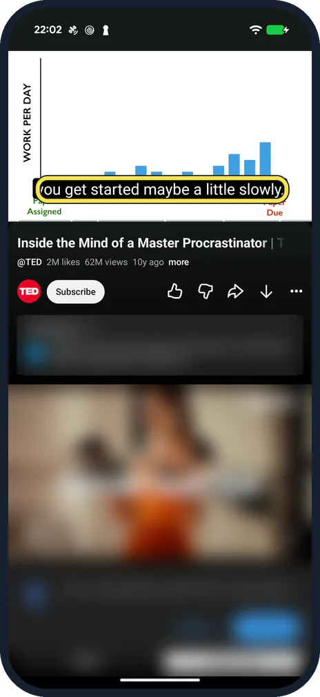 Android screenshot: Check a video