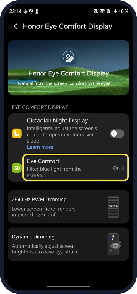 Android screenshot: Check it says On