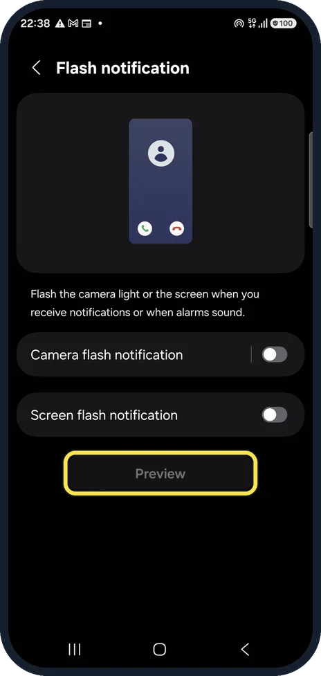 Android screenshot: Try it