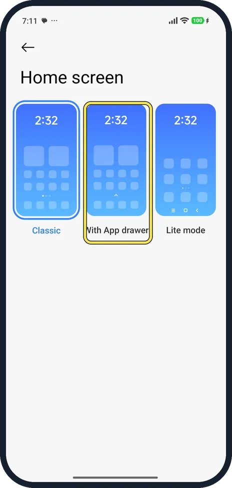 Android screenshot: See the layouts