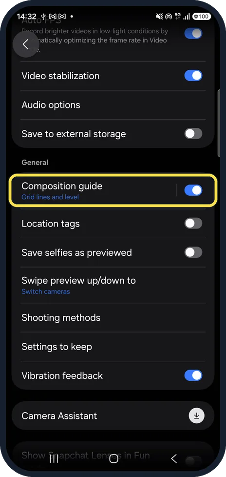 Android screenshot: Switch it on