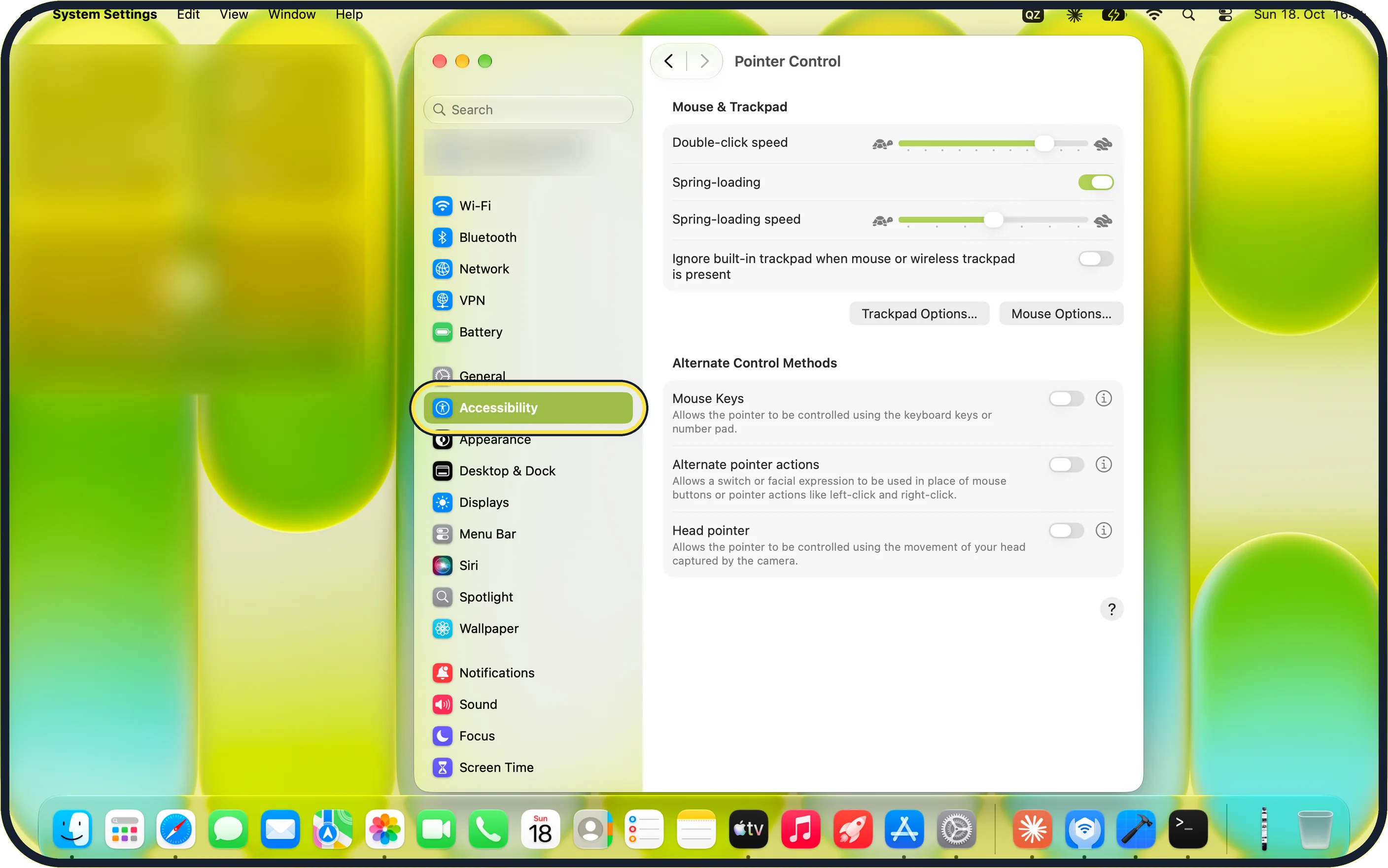 Screenshot from the guide: How to turn on three-finger drag on a Mac (macOS 27)