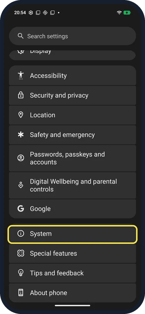 Screenshot from the guide: How to update a Nothing Phone (Nothing OS 4.1)