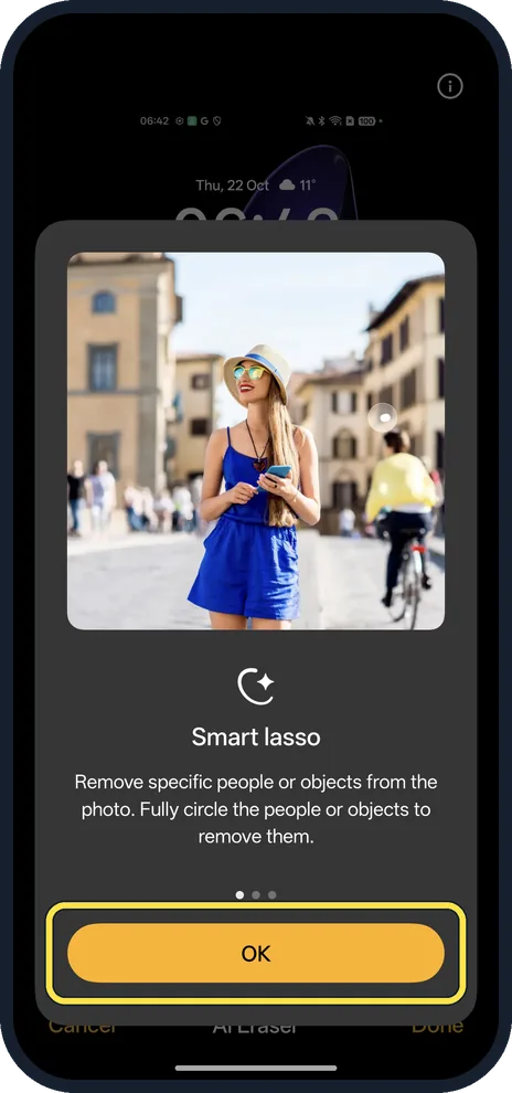 Android screenshot: Read the intro