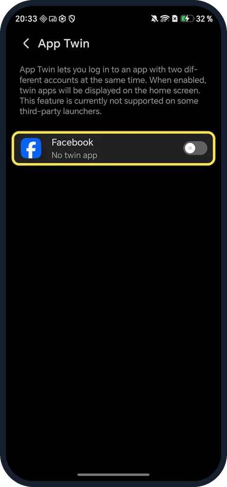 Screenshot from the guide: How to use App Twin on an HONOR phone (two accounts in one app)