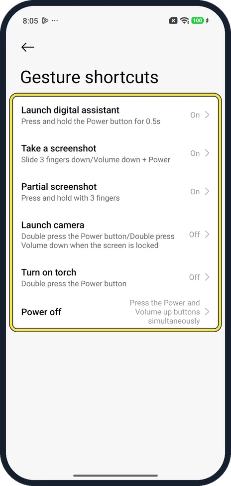 Android screenshot: See the list