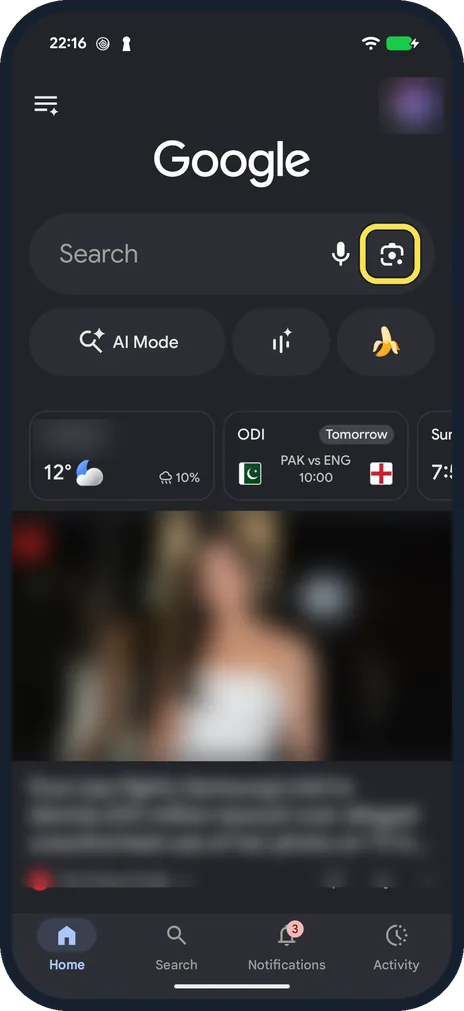 Screenshot from the guide: How to use Google Lens on Android to search with your camera