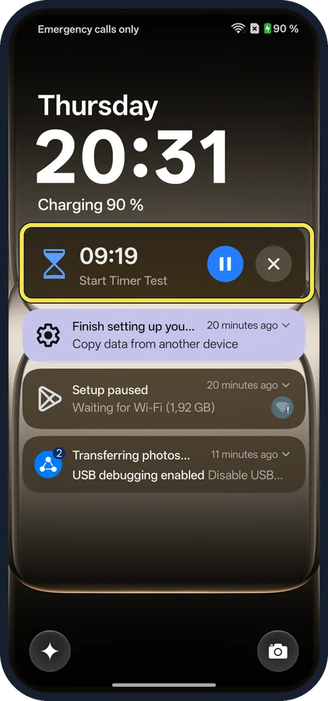 Android screenshot: See it on the Lock screen