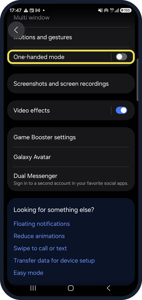 Android screenshot: Switch it on