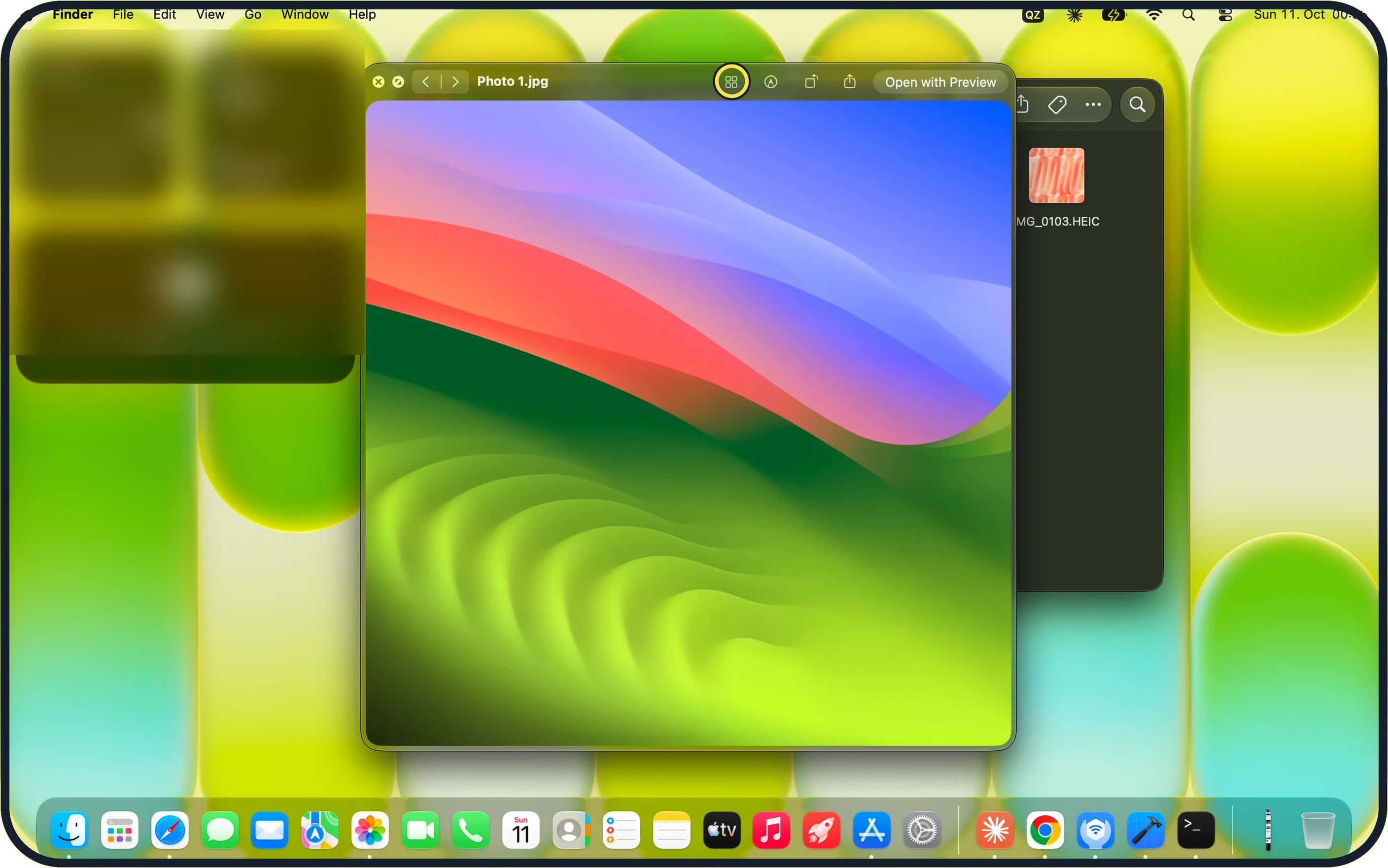 Mac screenshot: See all the files as a grid
