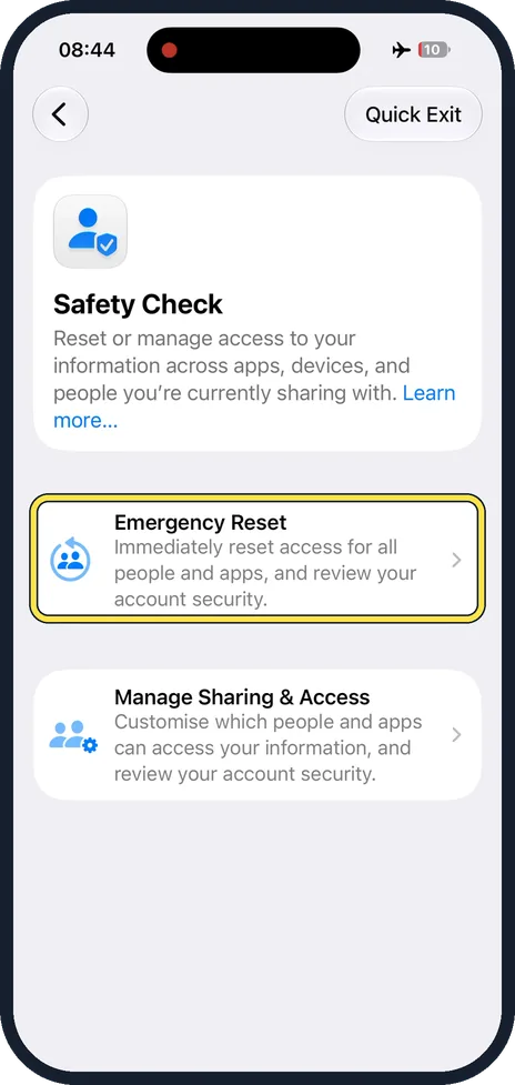 iPhone screen: Use Emergency Reset when it has to be fast
