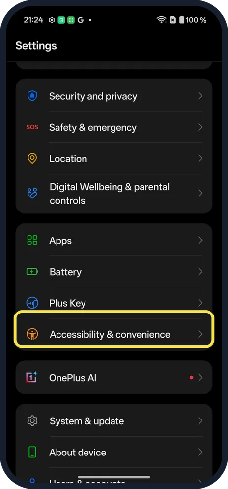 Screenshot from the guide: How to use screen-off gestures and Raise to wake on a OnePlus