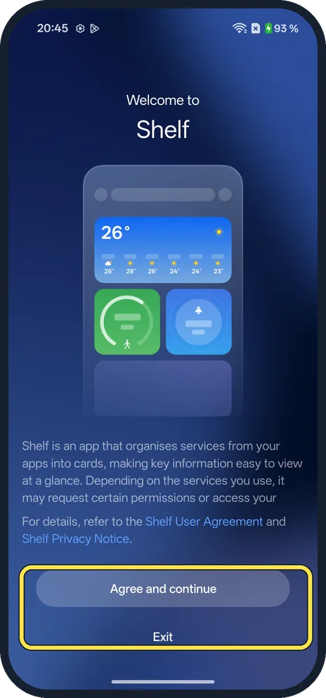 Screenshot from the guide: How to use Shelf on a OnePlus, or swipe down for notifications (OxygenOS 16)