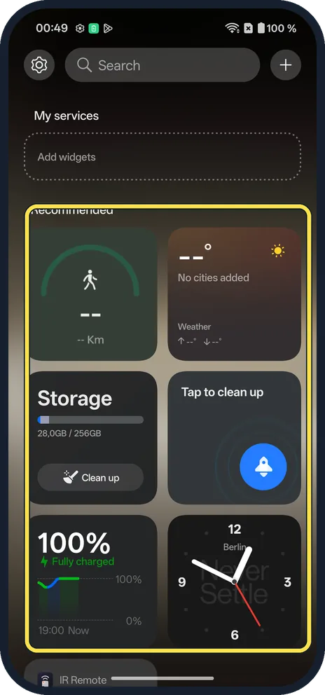 Android screenshot: See the cards