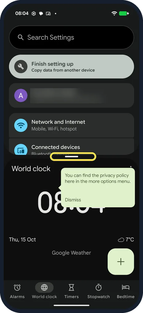 Android screenshot: Pick the second app