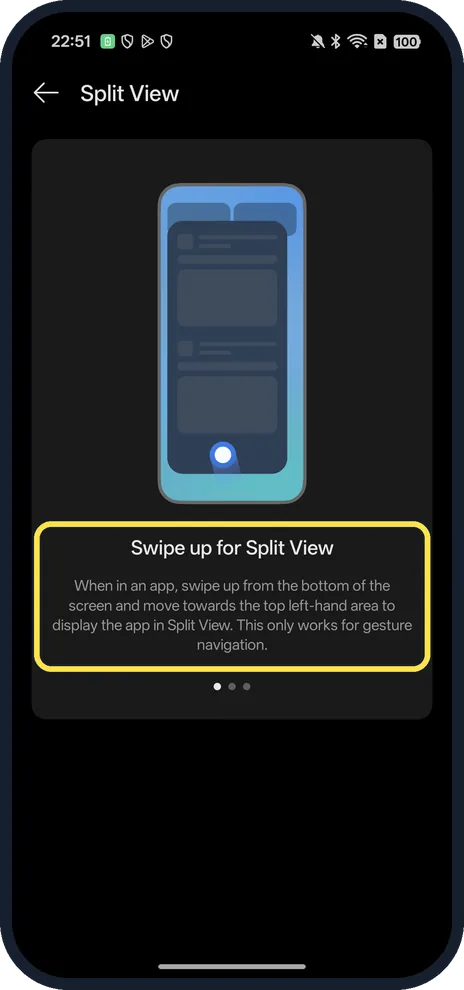 Android screenshot: Learn the gesture