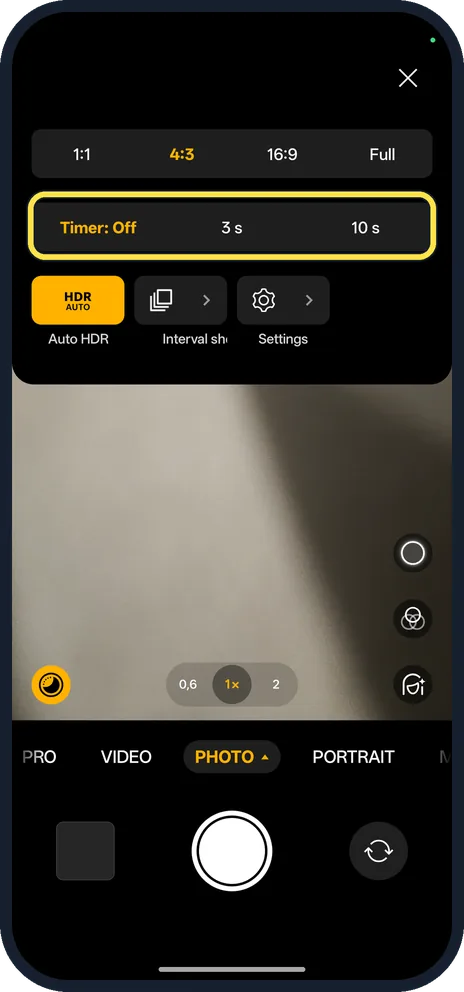 Android screenshot: Pick a timer