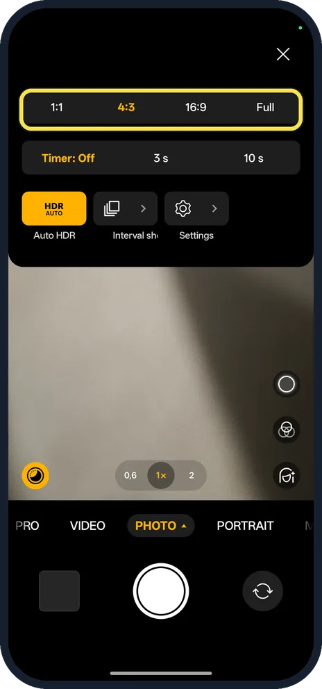 Android screenshot: Change the shape too