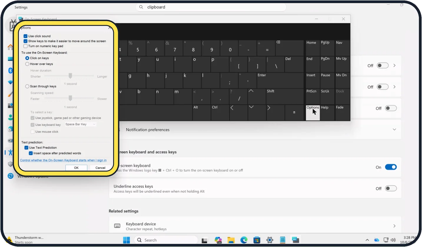 Windows screenshot: Change how it works