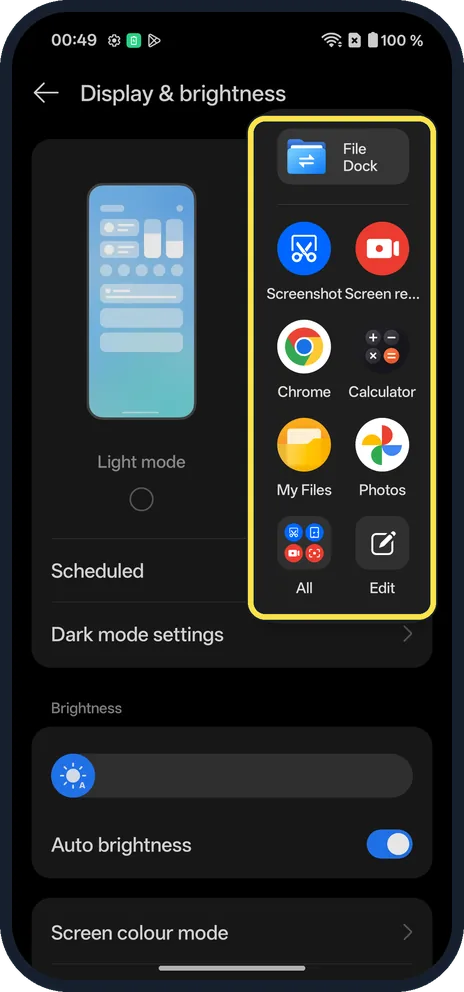 Android screenshot: Use it inside an app