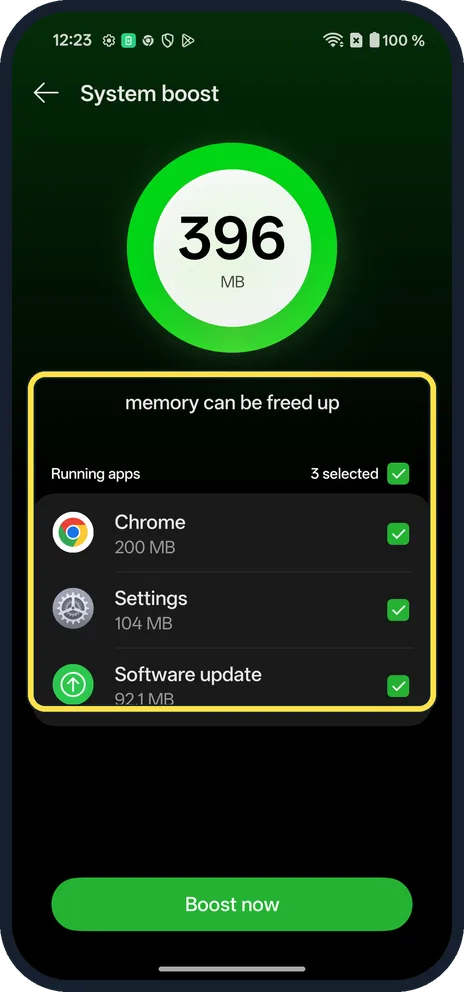 Android screenshot: Tap the tile