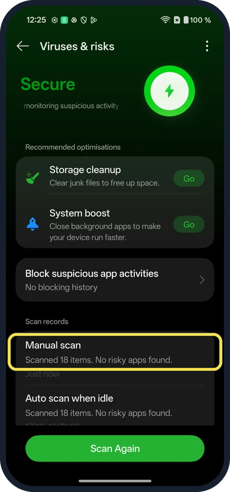 Android screenshot: Tap the tile
