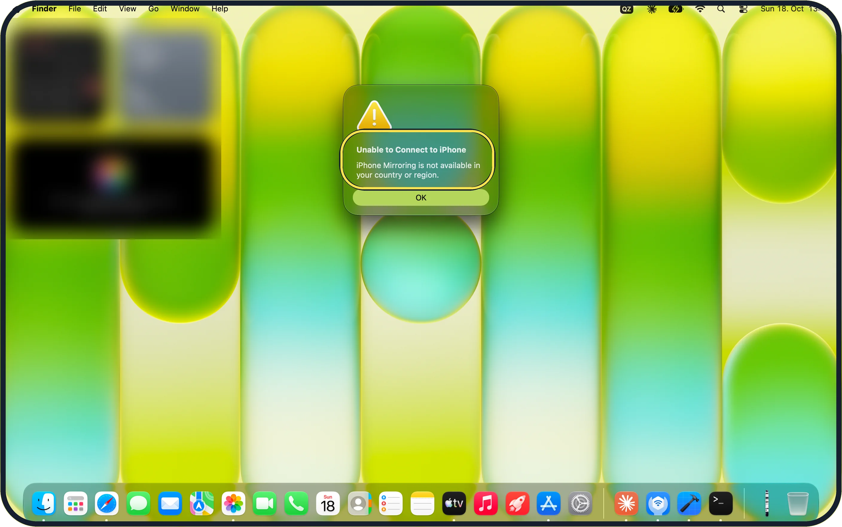 Mac screenshot: Read the message