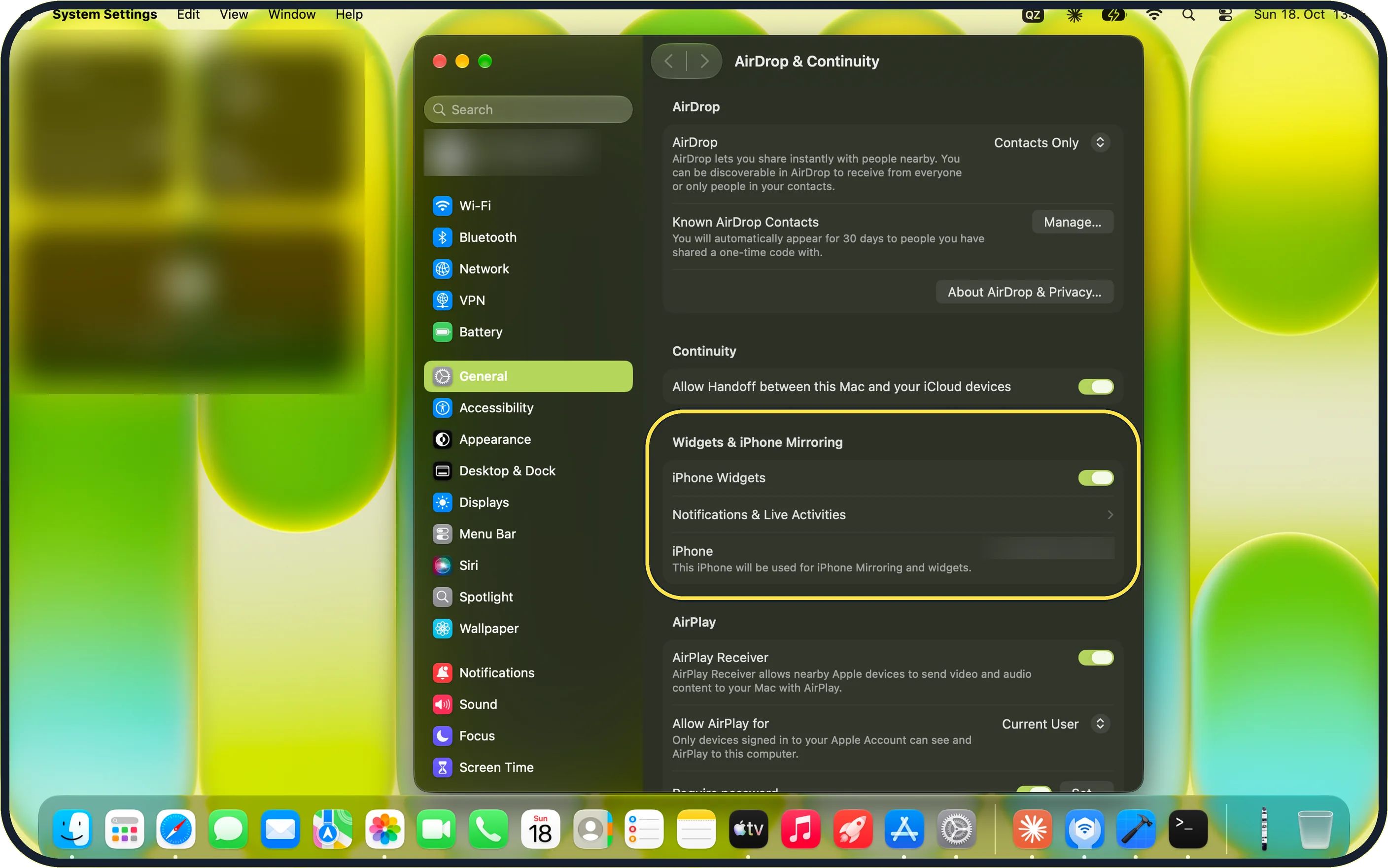 Mac screenshot: Use what does work