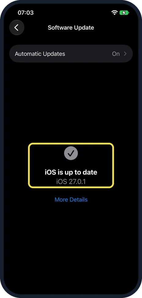 Screenshot from the guide: iPhone software update failed or stuck? 7 fixes to try