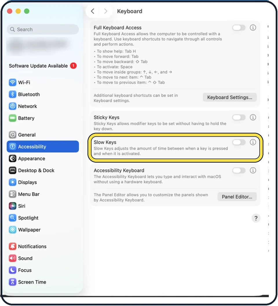 Screenshot from the guide: Mac keyboard not working? 7 fixes to try