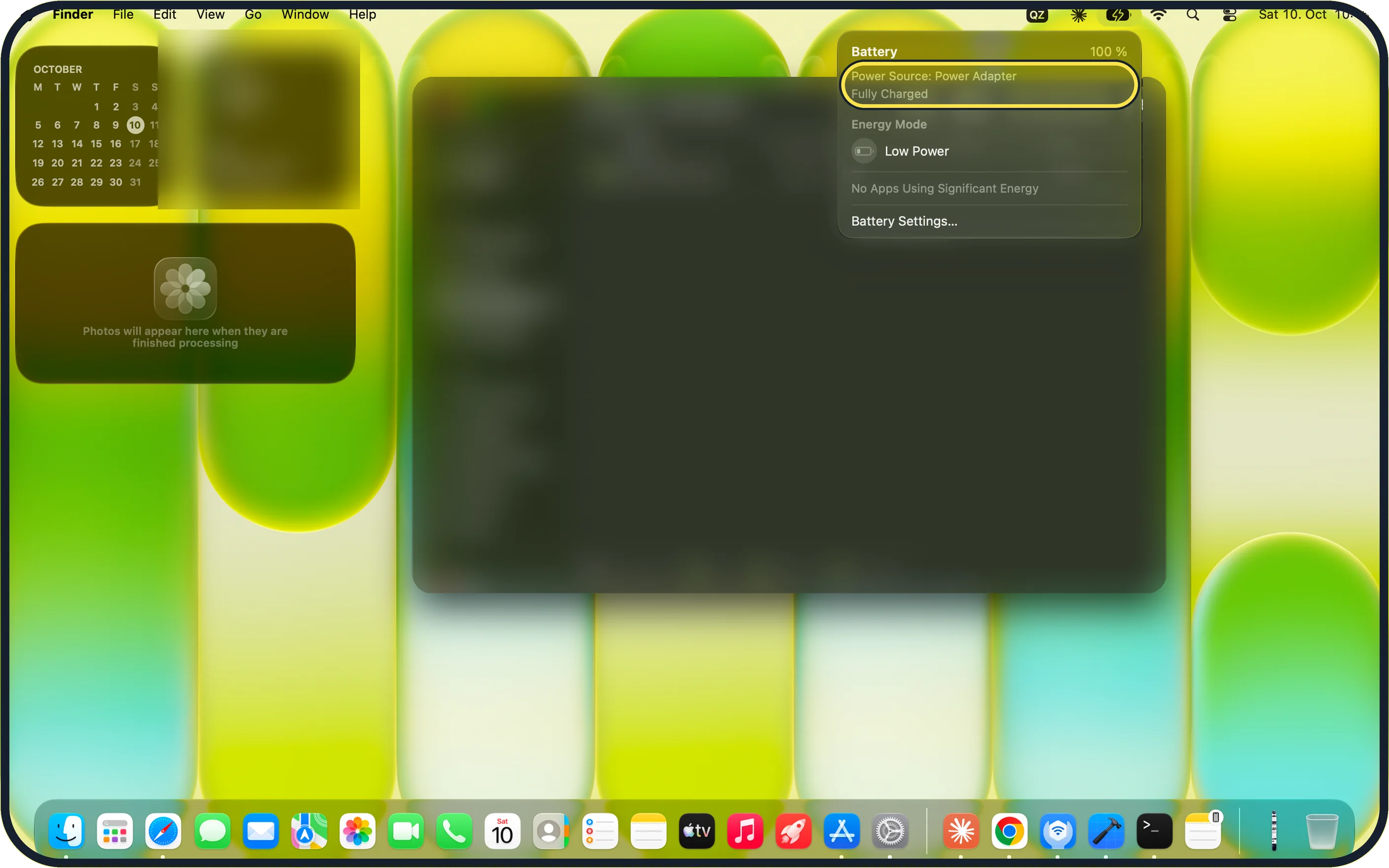 Mac screenshot: Check the adapter, socket and cable