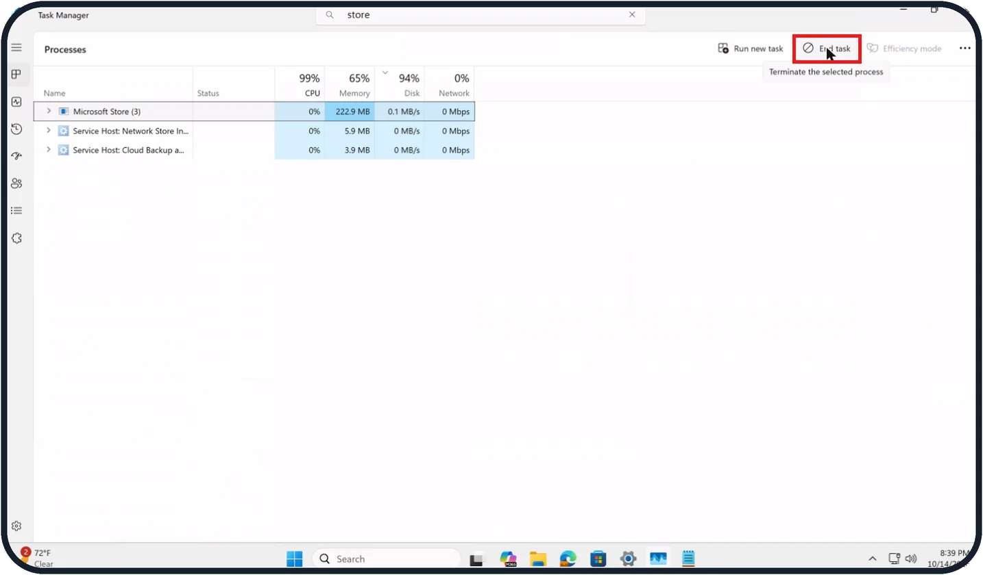 Screenshot from the guide: Microsoft Store apps not working on Windows 11? 7 fixes to try