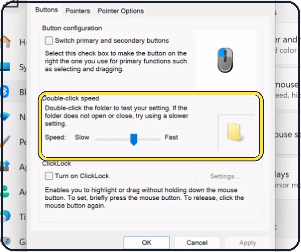 Windows screenshot: Double-click does not open things