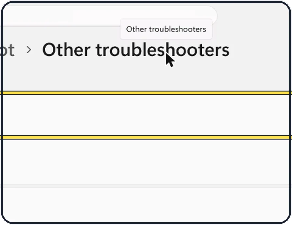 Windows screenshot: Or run it from Troubleshoot
