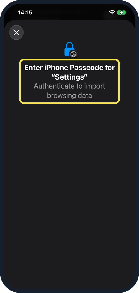 iPhone screen: Enter your passcode
