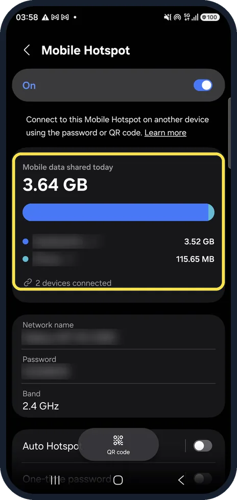 Android screenshot: See which devices used it