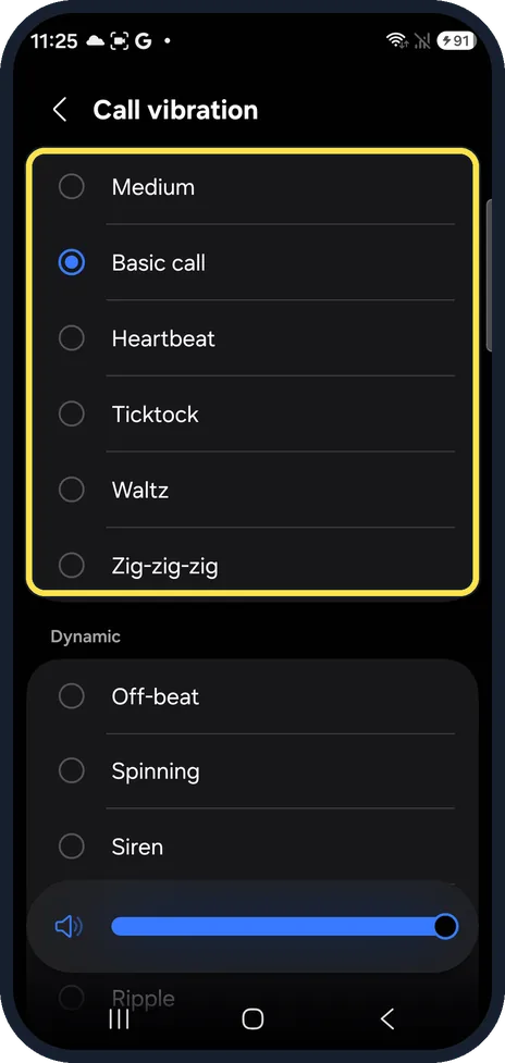 Android screenshot: Pick a stronger pattern