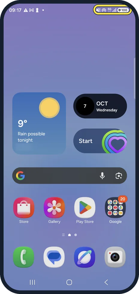 Android screenshot: Look at the top right of the screen