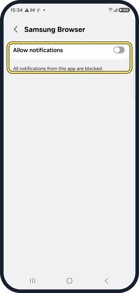 Android screenshot: Check its notifications