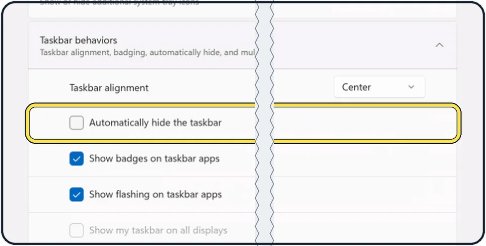 Windows screenshot: Taskbar disappears