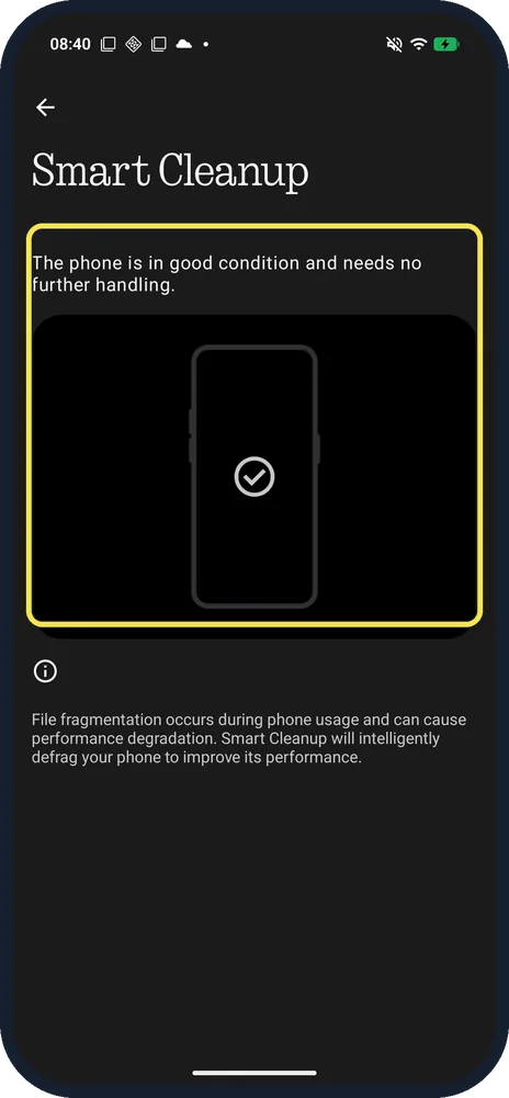 Android screenshot: Smart Cleanup