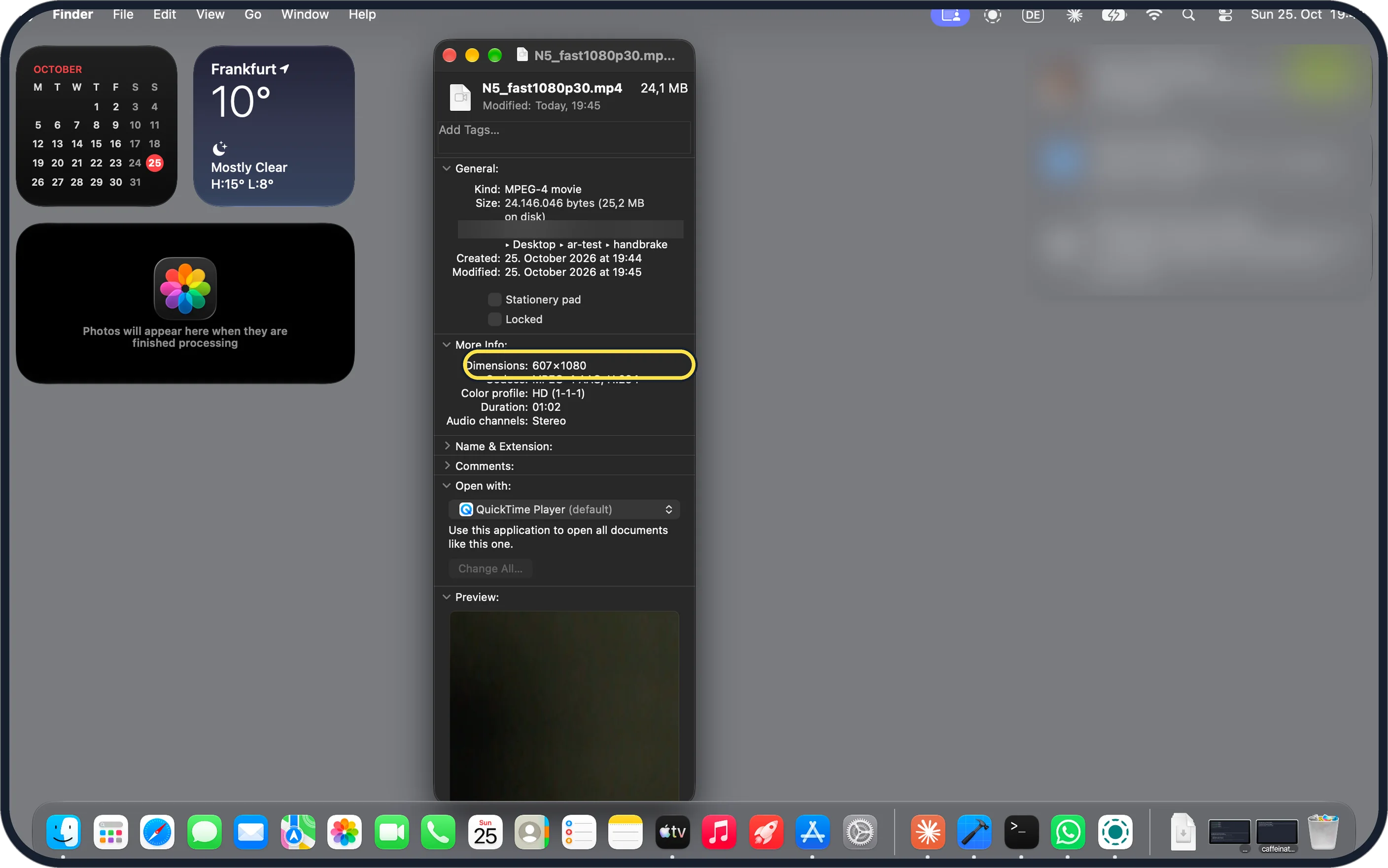 Mac screenshot: Dimensions 607 x 1080