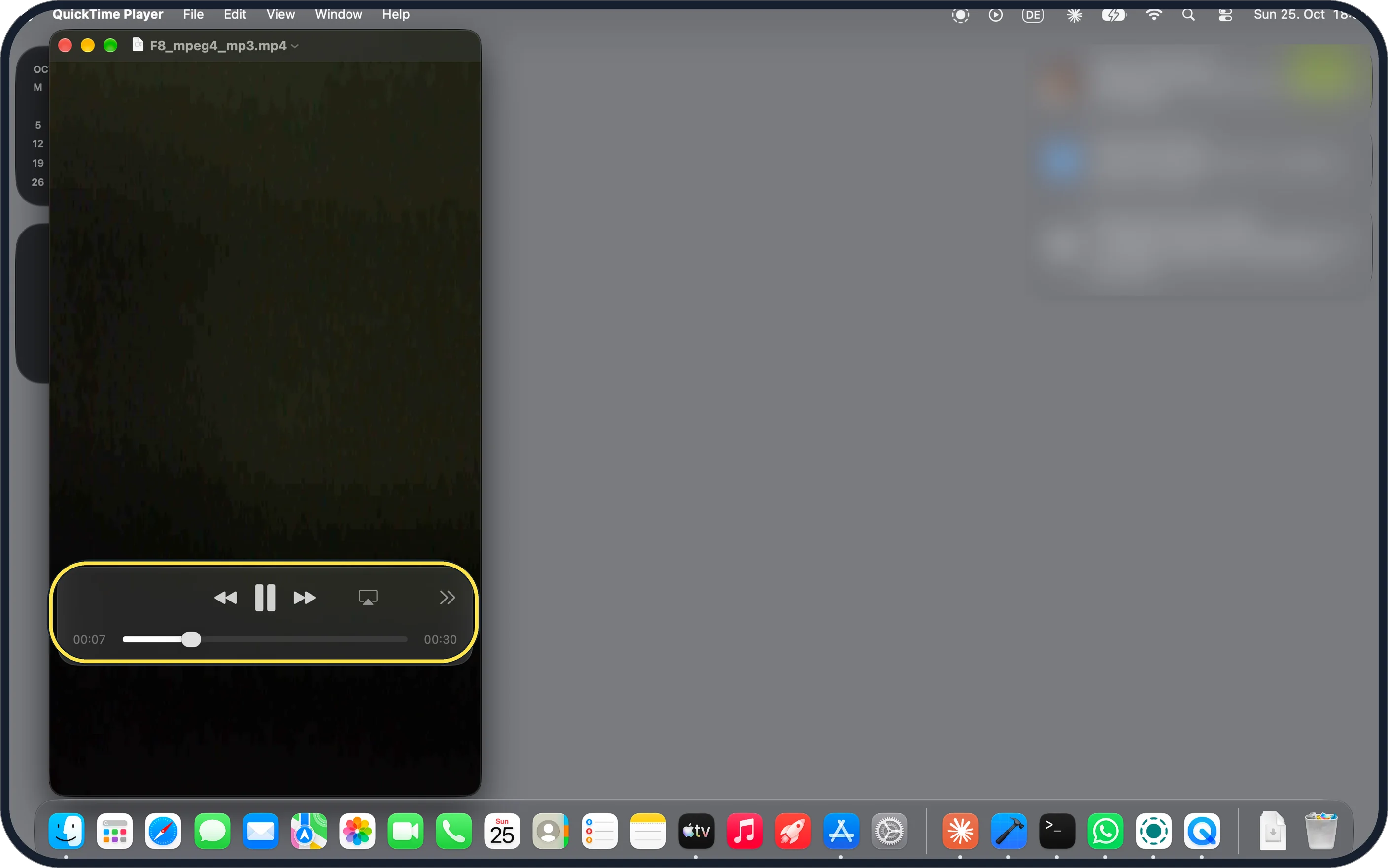 Mac screenshot: No volume control