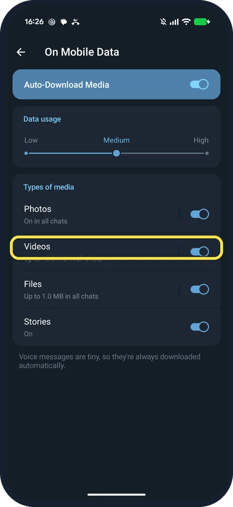 Android screenshot: Save to Gallery