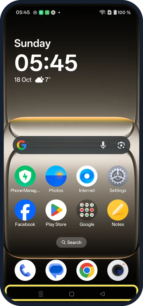 Android screenshot: Unpin